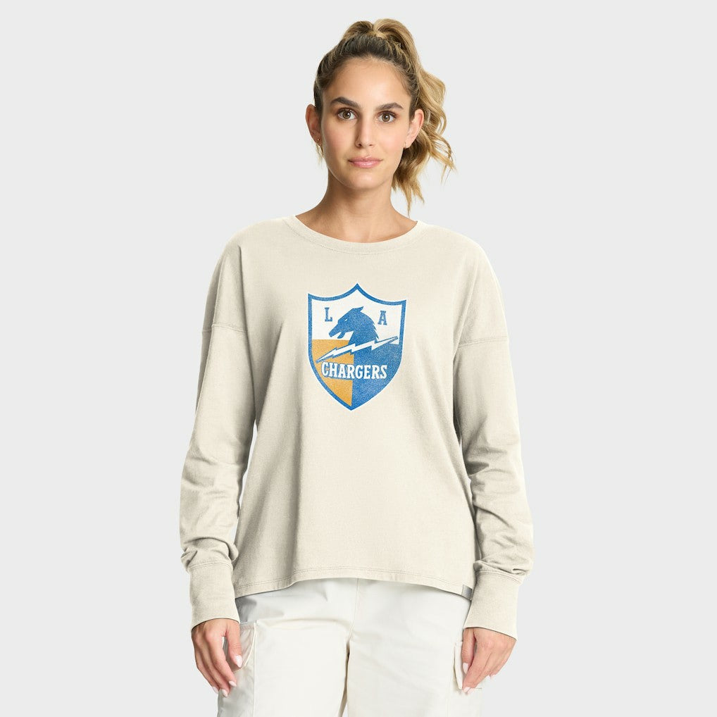 Los Angeles Chargers Women's Dove Legacy Long Sleeve T-Shirt | NFL New