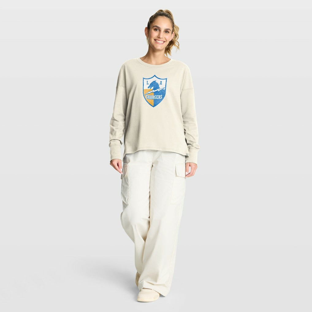 Los Angeles Chargers Women's Dove Legacy Long Sleeve T-Shirt | NFL New