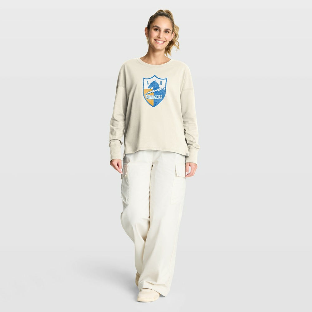 Los Angeles Chargers Women's Dove Legacy Long Sleeve T-Shirt | NFL New