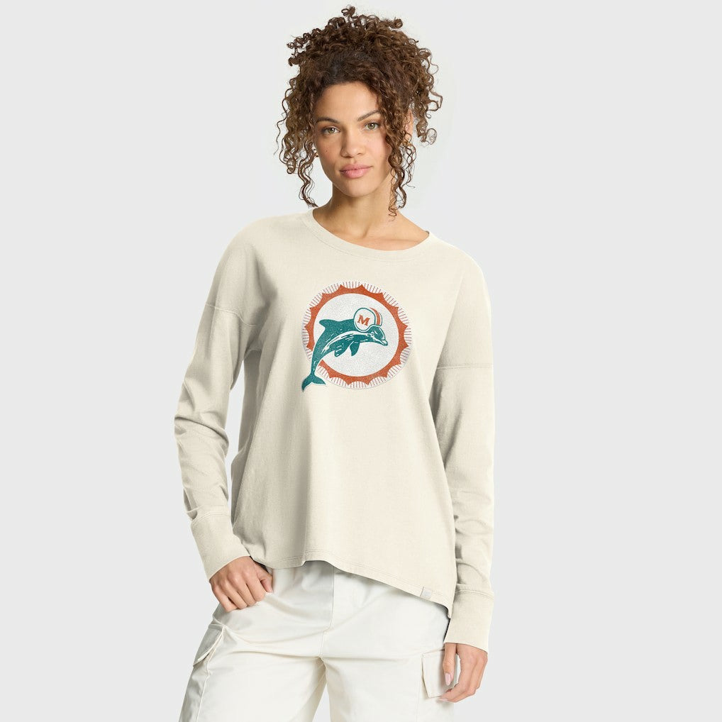 Miami Dolphins Women's Dove Legacy Long Sleeve T-Shirt | NFL Sale