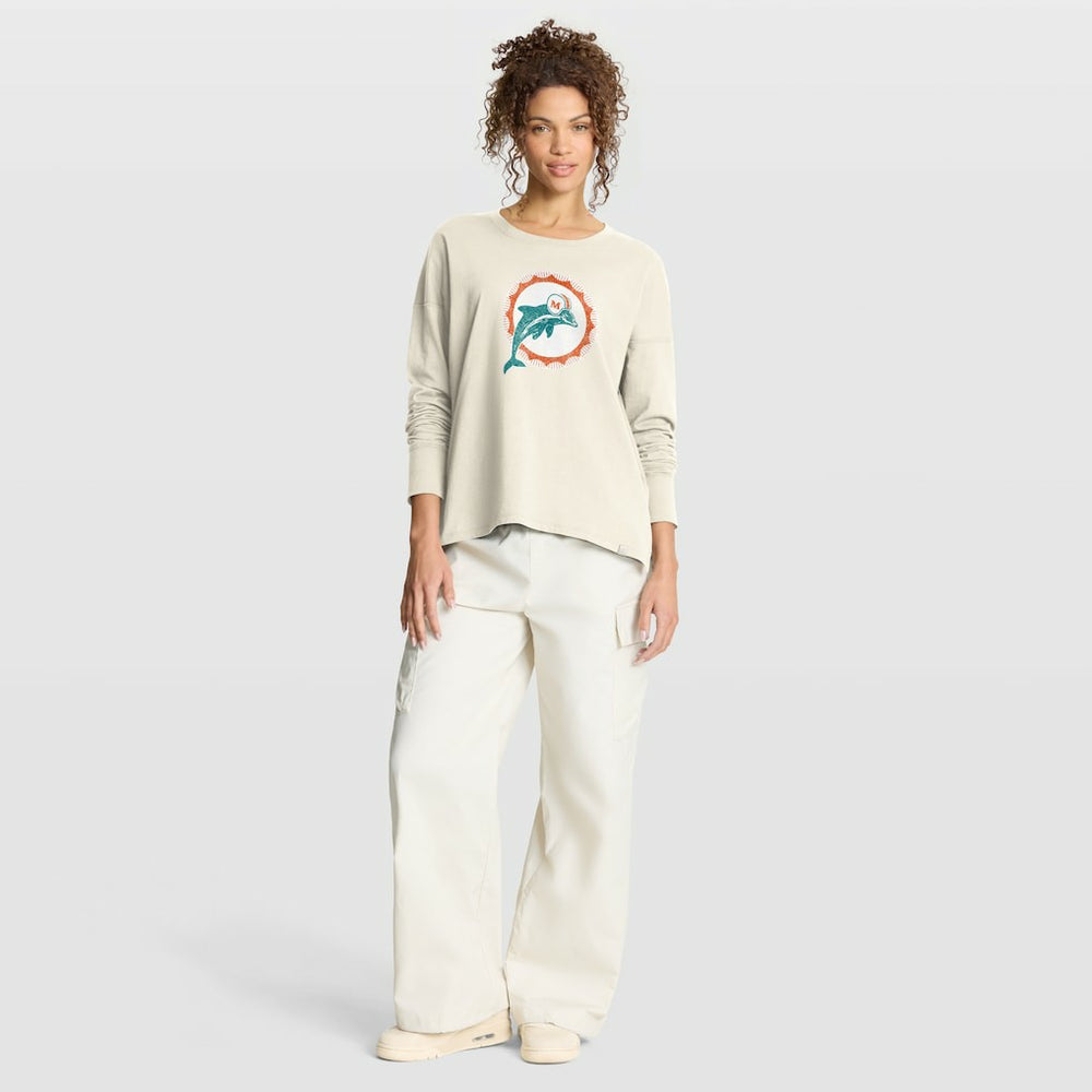 Miami Dolphins Women's Dove Legacy Long Sleeve T-Shirt | NFL Sale
