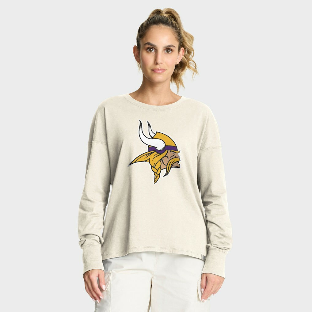 Minnesota Vikings Women's Dove Legacy Long Sleeve T-Shirt | NFL Outlet