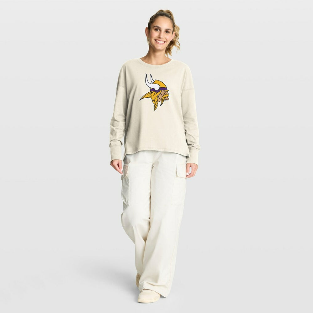 Minnesota Vikings Women's Dove Legacy Long Sleeve T-Shirt | NFL Outlet