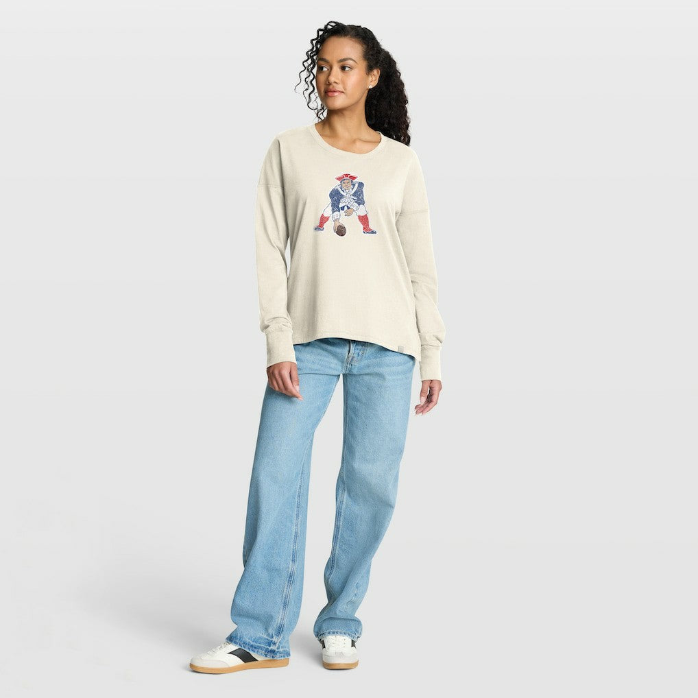 New England Patriots Women's Dove Legacy Long Sleeve T-Shirt | NFL US