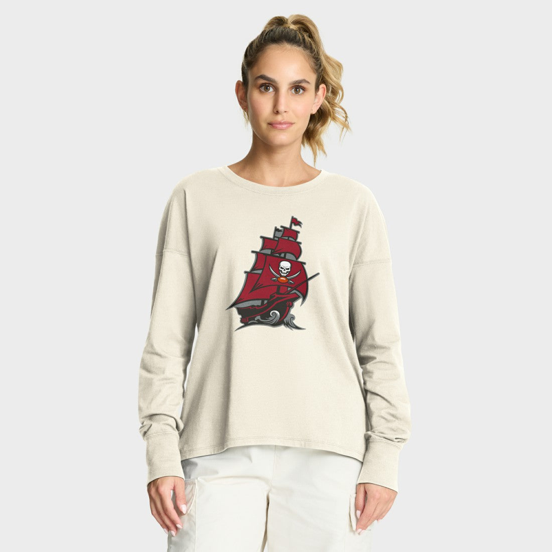 Tampa Bay Buccaneers Women's Dove Legacy Long Sleeve T-Shirt | NFL US