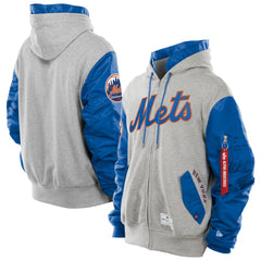 New York Mets New Era x Alpha Industries MA-1 Full-Zip Hoodie Jacket - MLB Jackets