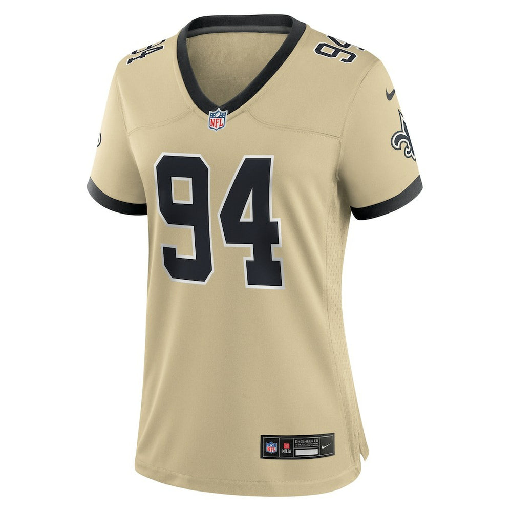 New Orleans Saints Cameron Jordan  Women's Gameday Golds Alternate Game Player Jersey | NFL On sale