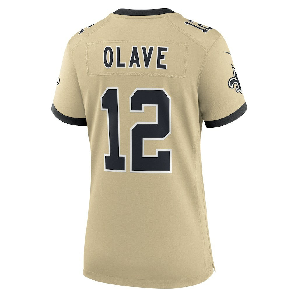 New Orleans Saints Chris Olave  Women's Gameday Golds Alternate Game Player Jersey | NFL Online