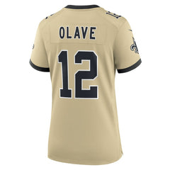 New Orleans Saints Chris Olave  Women's Gameday Golds Alternate Game Player Jersey | NFL Online