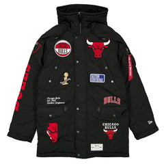 Black Chicago Bulls x Alpha Industries Altitude Mod Full-Snap Parka | NBA