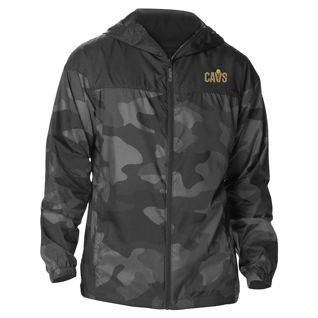 Black Cleveland Cavaliers Camo Flash Challenger Windbreaker Full-Zip Jacket sale | NBA
