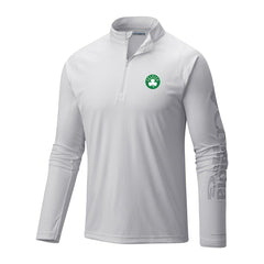 White Boston Celtics Terminal Tackle Raglan Omni-Shade Quarter-Zip Jacket | NBA