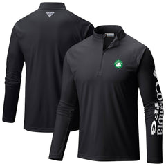 Black Boston Celtics Terminal Tackle Raglan Omni-Shade Quarter-Zip Jacket | NBA
