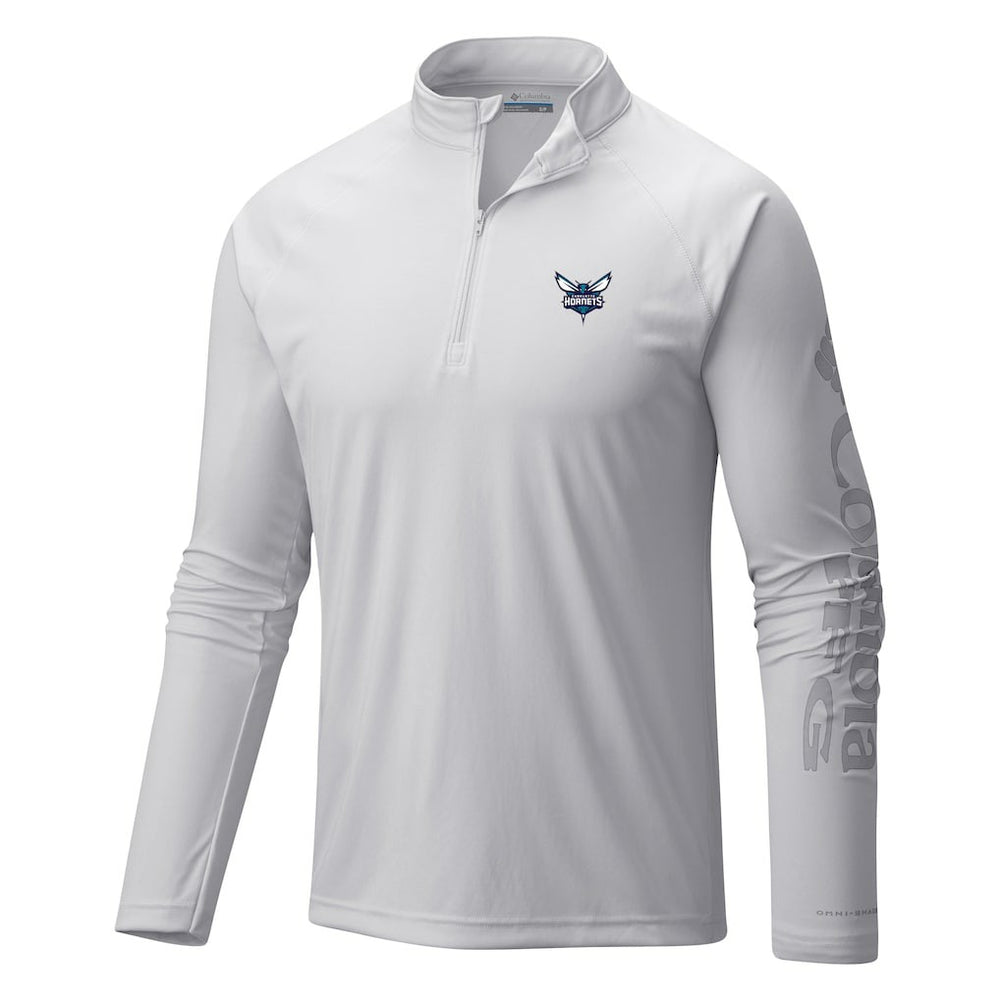 White Charlotte Hornets Terminal Tackle Raglan Omni-Shade Quarter-Zip Jacket | NBA