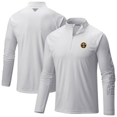 White Denver Nuggets Terminal Tackle Raglan Omni-Shade Quarter-Zip Jacket sale | NBA