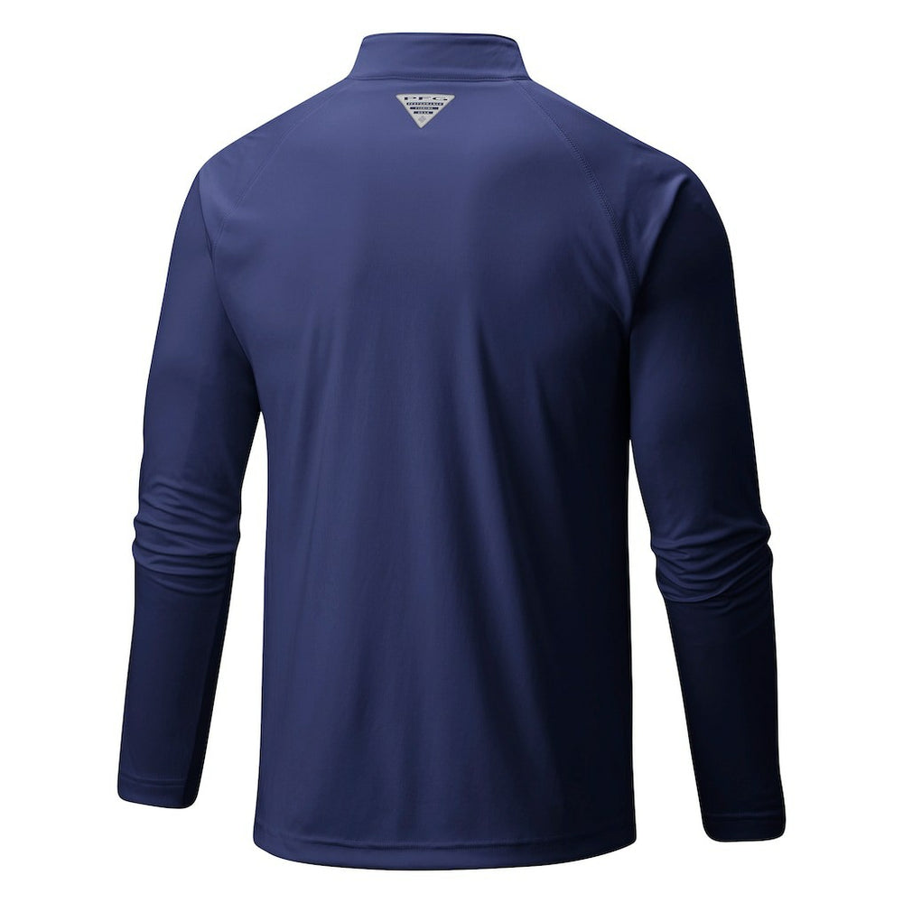Navy Denver Nuggets Terminal Tackle Raglan Omni-Shade Quarter-Zip Jacket sale | NBA