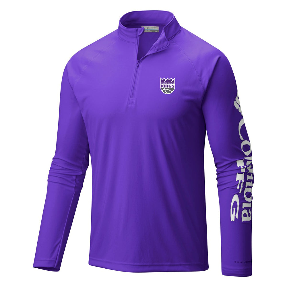 Purple Sacramento Kings Terminal Tackle Raglan Omni-Shade Quarter-Zip Jacket | NBA