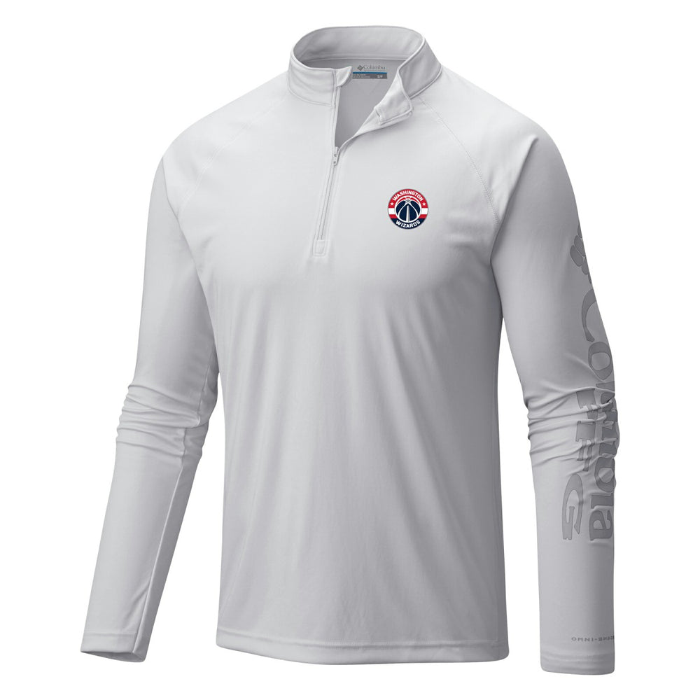 White Washington Wizards Terminal Tackle Raglan Omni-Shade Quarter-Zip Jacket | NBA