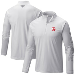 White Atlanta Hawks Terminal Tackle Raglan Omni-Shade Quarter-Zip Jacket | NBA