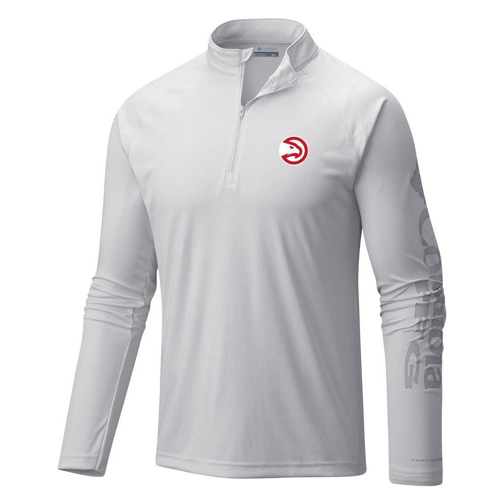 White Atlanta Hawks Terminal Tackle Raglan Omni-Shade Quarter-Zip Jacket | NBA