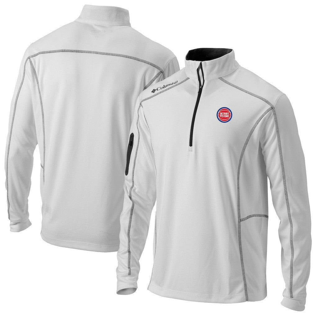 White Detroit Pistons Omni-Wick Shotgun Quarter-Zip Pullover sale | NBA