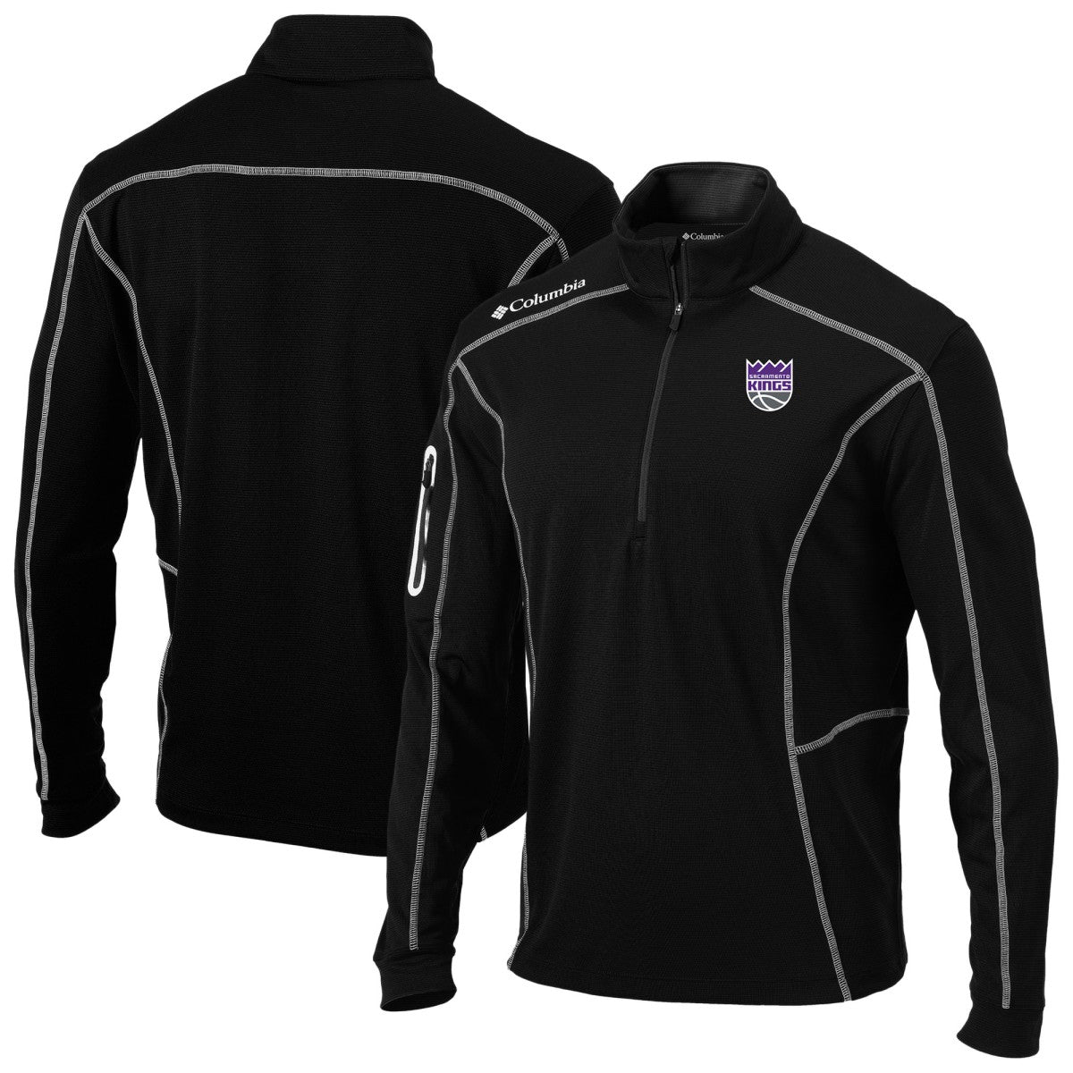 Black Sacramento Kings Omni-Wick Shotgun Quarter-Zip Pullover | NBA