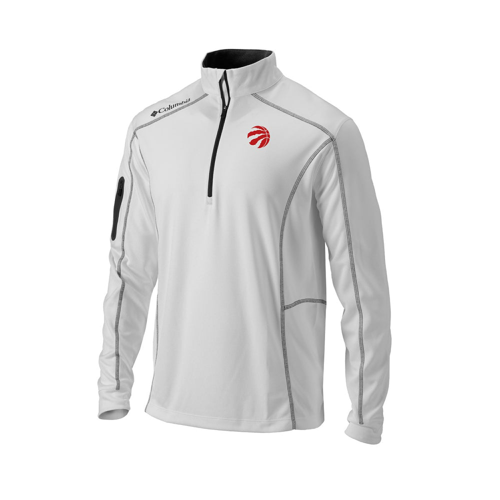 White Toronto Raptors Omni-Wick Shotgun Quarter-Zip Pullover | NBA