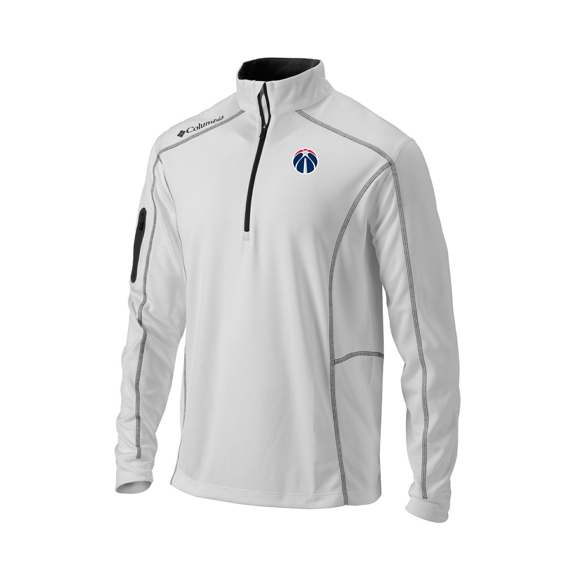 White Washington Wizards Omni-Wick Shotgun Quarter-Zip Pullover | NBA