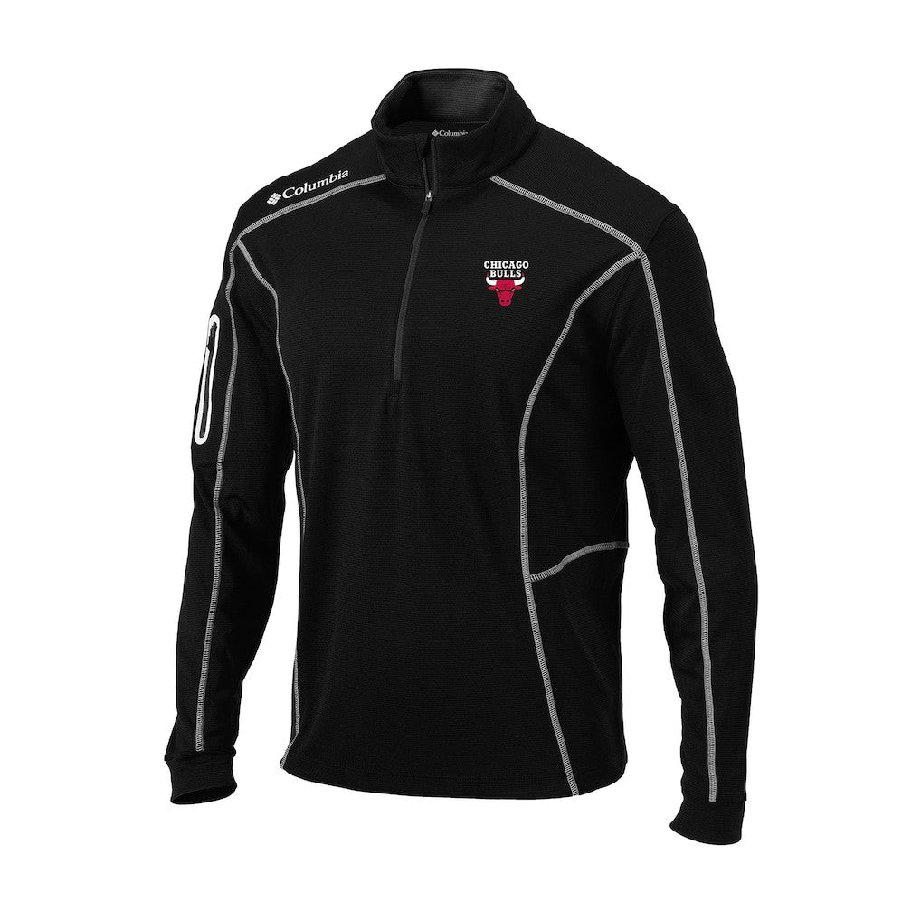 Black Chicago Bulls Omni-Wick Shotgun Quarter-Zip Pullover | NBA