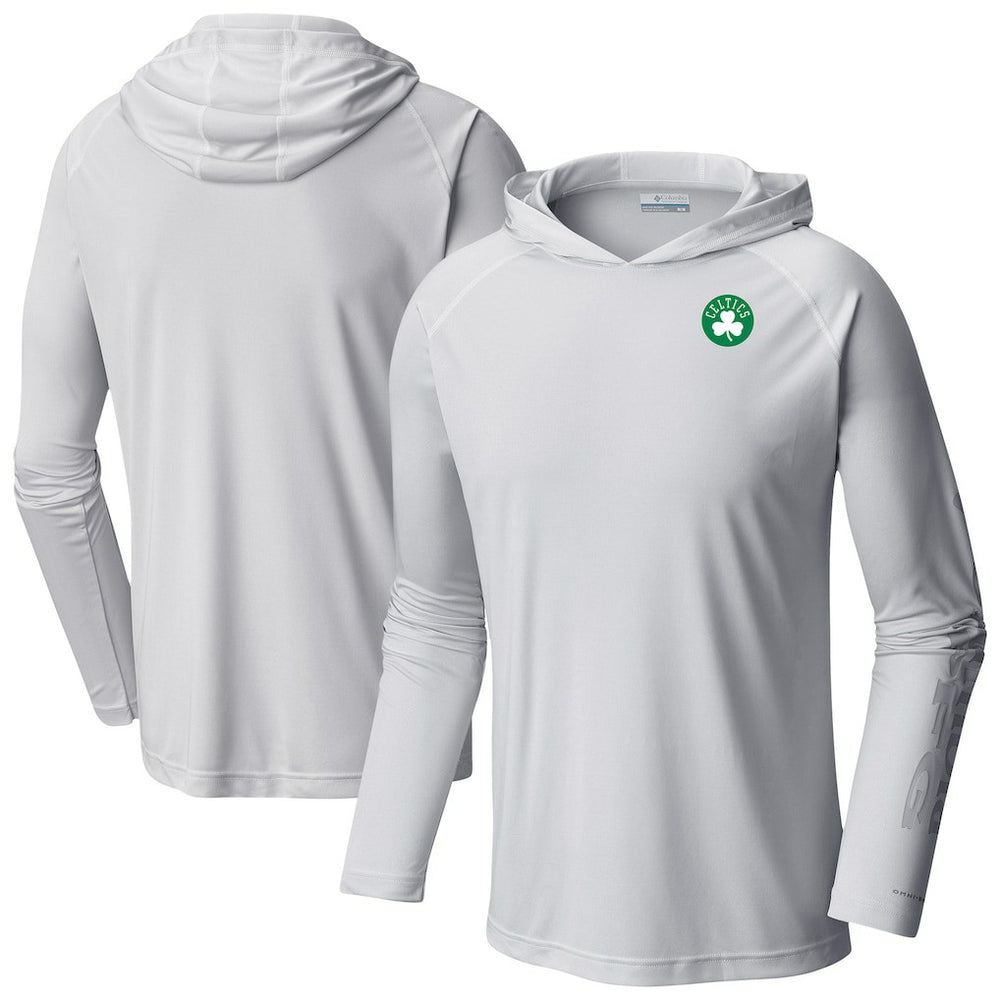 White Boston Celtics Terminal Tackle Long Sleeve Hoodie T-Shirt | NBA