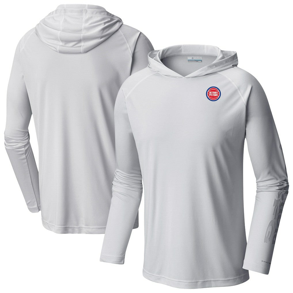 White Detroit Pistons Terminal Tackle Long Sleeve Hoodie T-Shirt sale | NBA