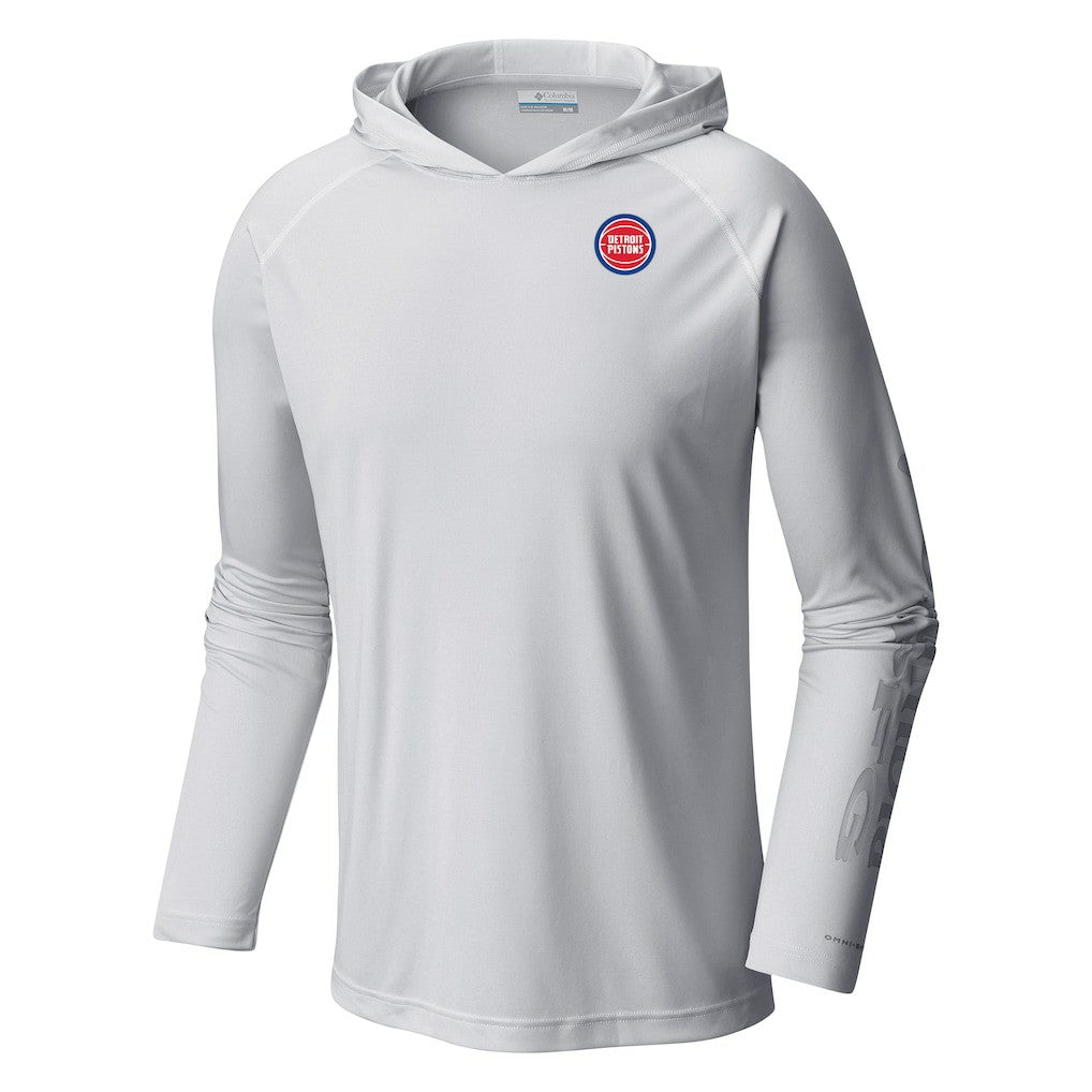 White Detroit Pistons Terminal Tackle Long Sleeve Hoodie T-Shirt sale | NBA