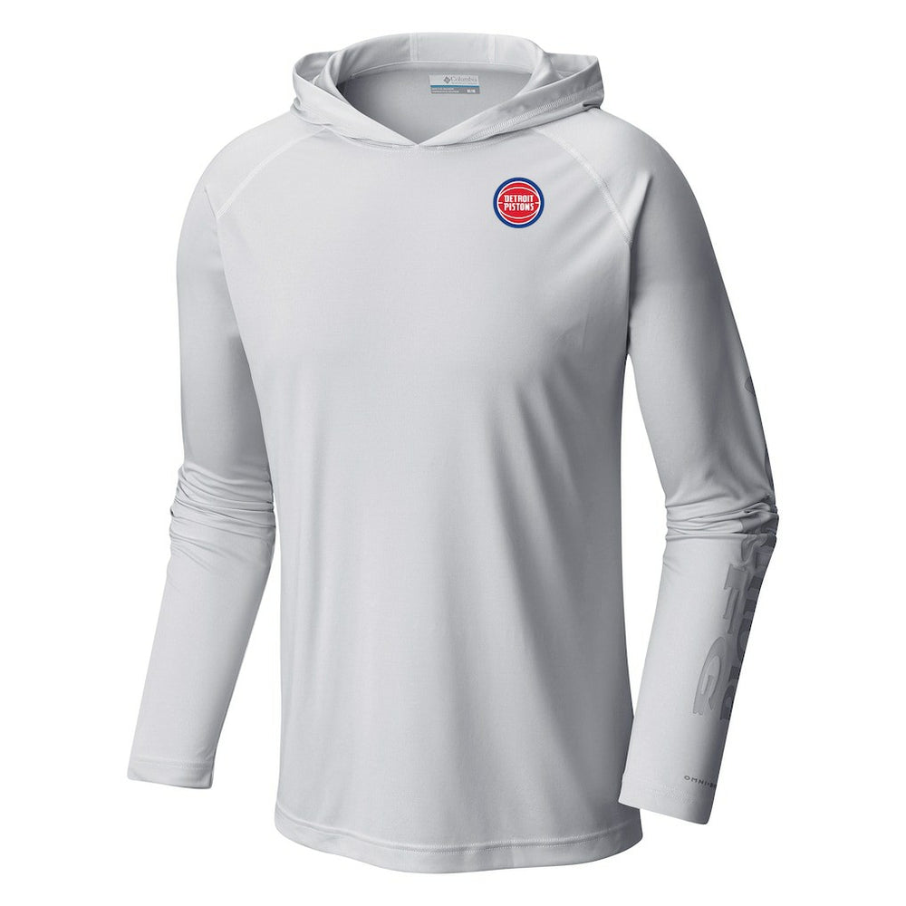 White Detroit Pistons Terminal Tackle Long Sleeve Hoodie T-Shirt sale | NBA