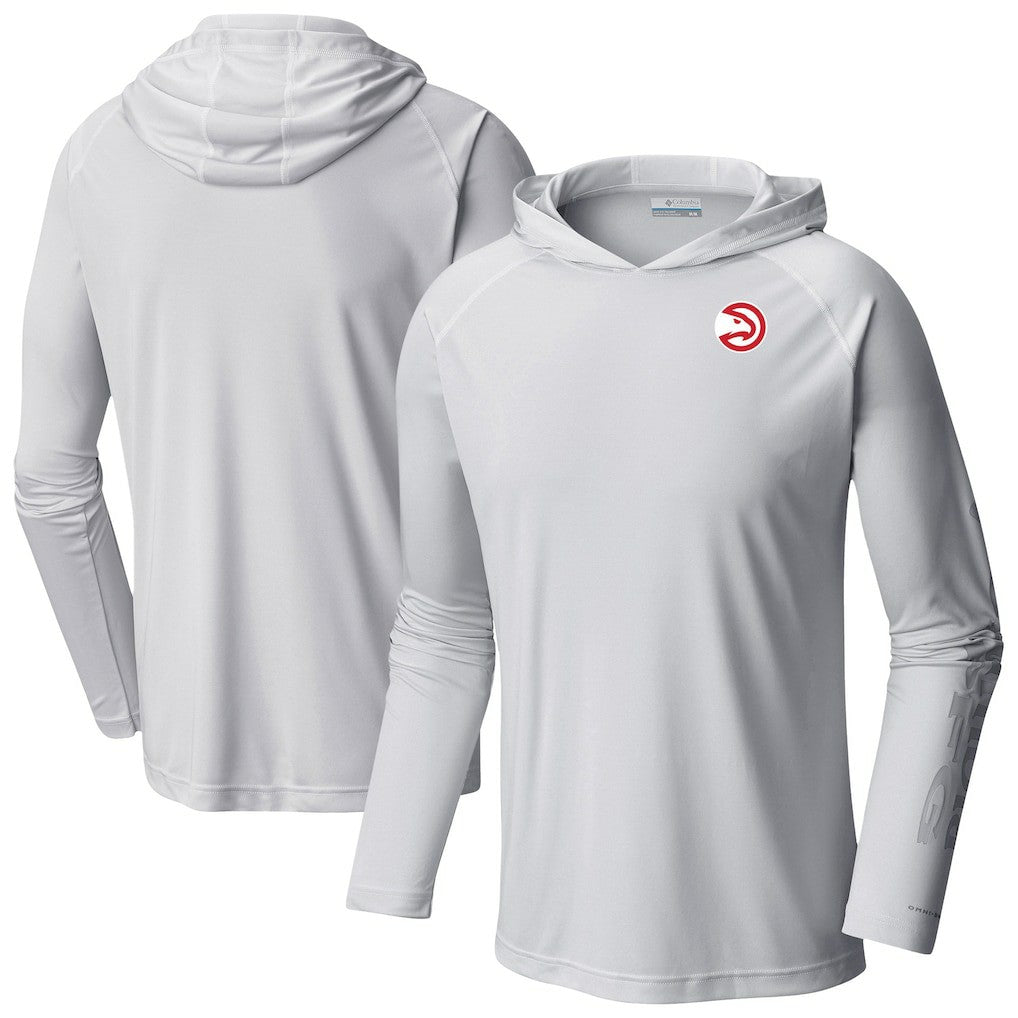 White Atlanta Hawks Terminal Tackle Long Sleeve Hoodie T-Shirt | NBA