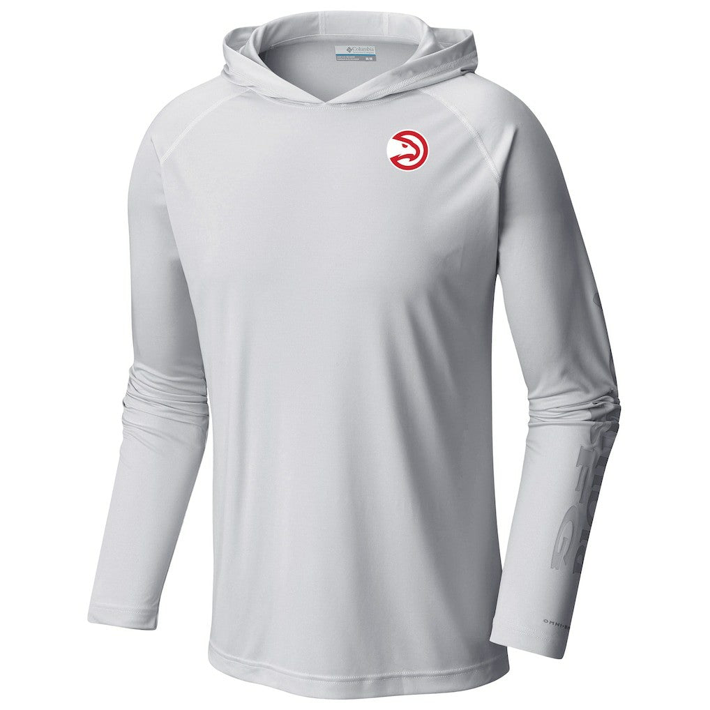 White Atlanta Hawks Terminal Tackle Long Sleeve Hoodie T-Shirt | NBA