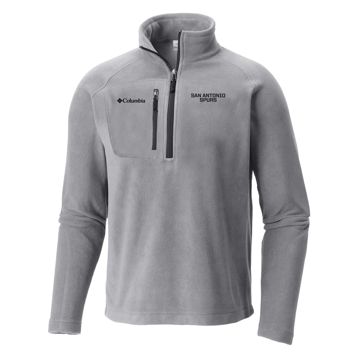 Gray San Antonio Spurs Fast Trek III Half-Zip Fleece Pullover | NBA