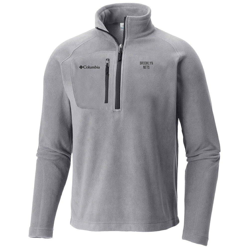 Gray Brooklyn Nets Fast Trek III Half-Zip Fleece Pullover | NBA