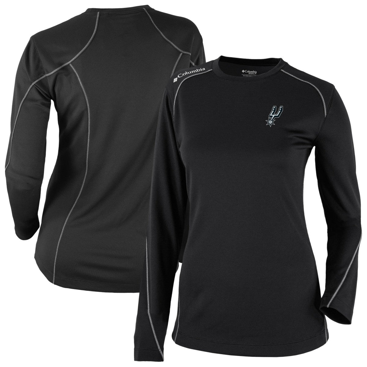 Black San Antonio Spurs Women's Omni-Wick Shotgun Pullover Top | NBA