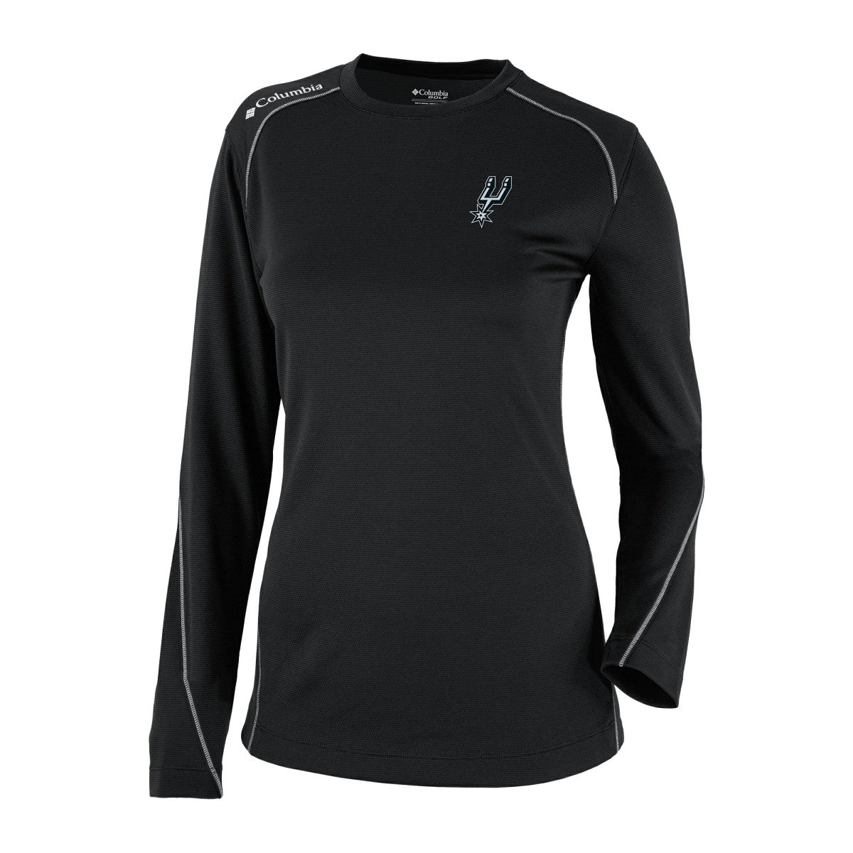 Black San Antonio Spurs Women's Omni-Wick Shotgun Pullover Top | NBA