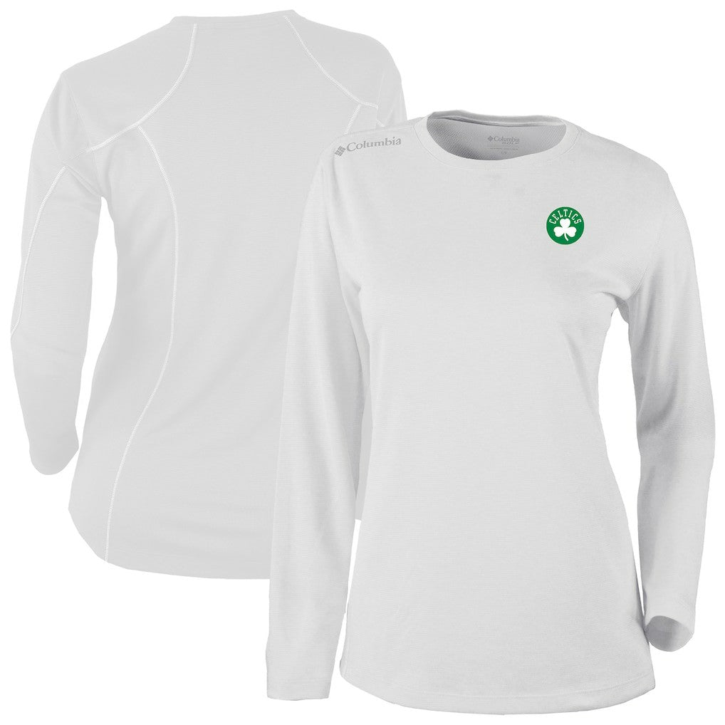 White Boston Celtics Women's Omni-Wick Shotgun Pullover Top | NBA