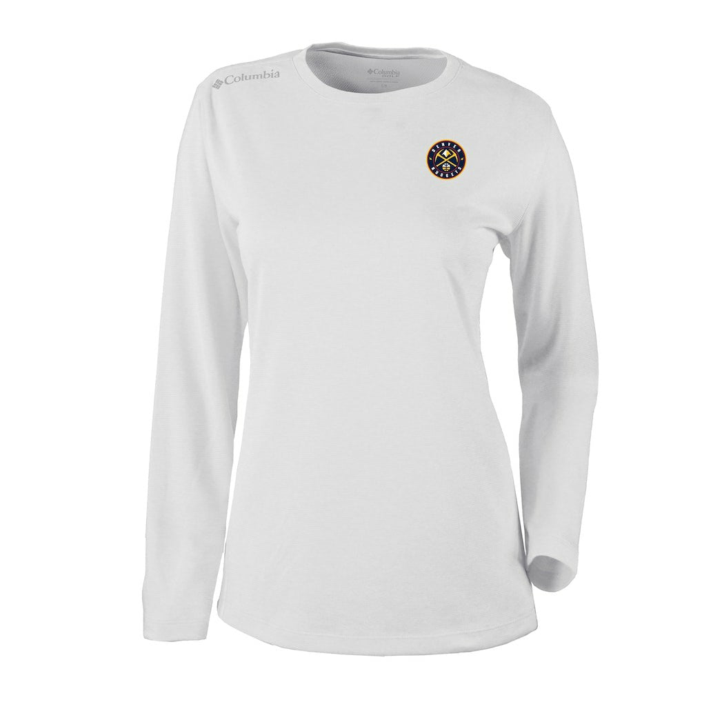 White Denver Nuggets Women's Omni-Wick Shotgun Pullover Top sale | NBA