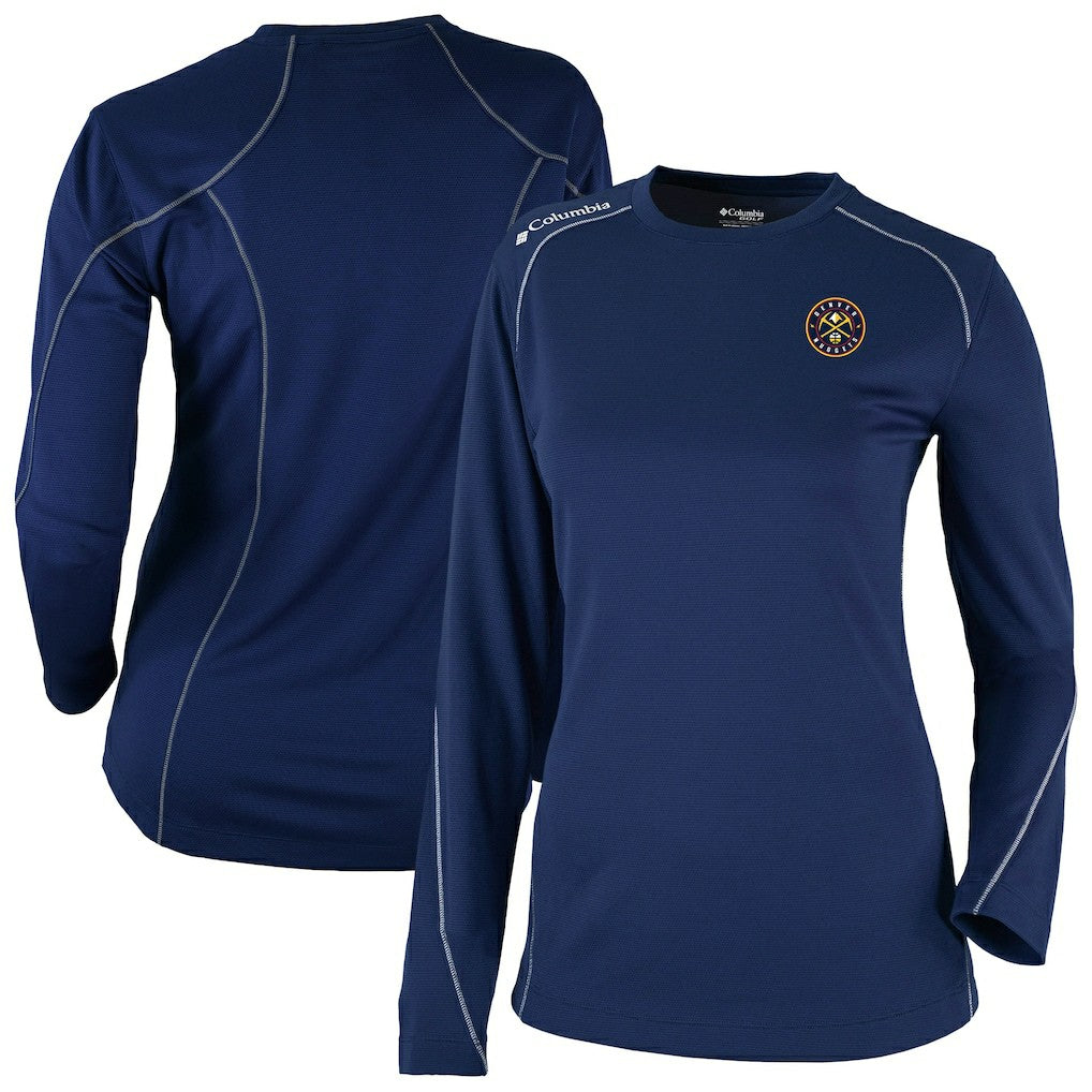 Navy Denver Nuggets Women's Omni-Wick Shotgun Pullover Top sale | NBA
