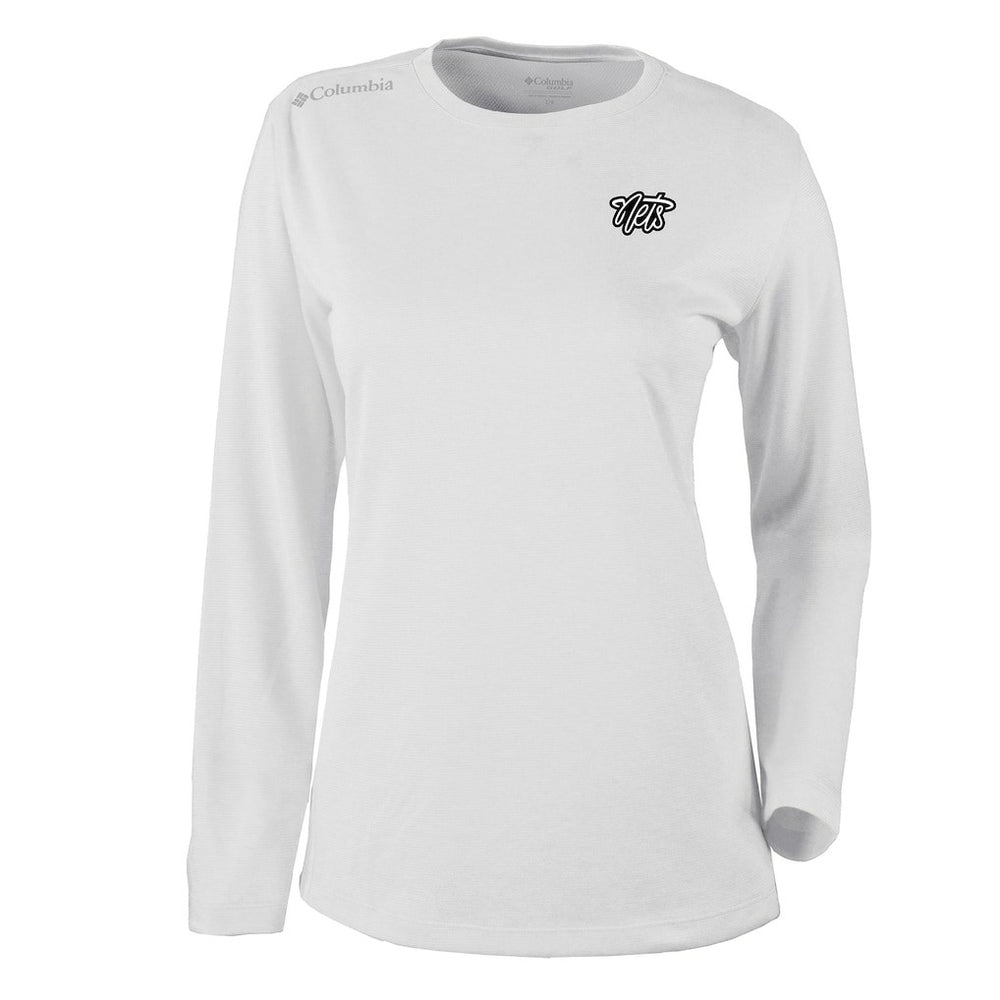 White Brooklyn Nets Women's Omni-Wick Shotgun Pullover Top | NBA