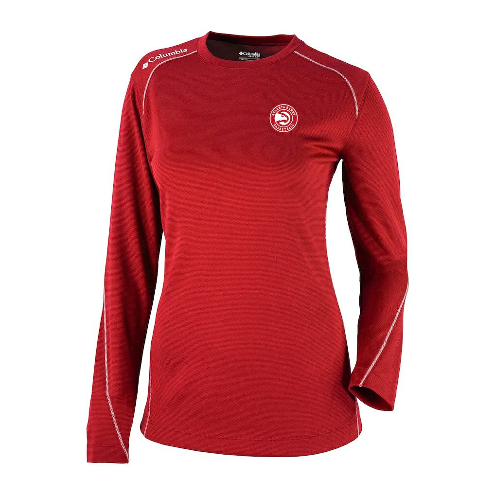 Red Atlanta Hawks Women's Omni-Wick Shotgun Pullover Top | NBA