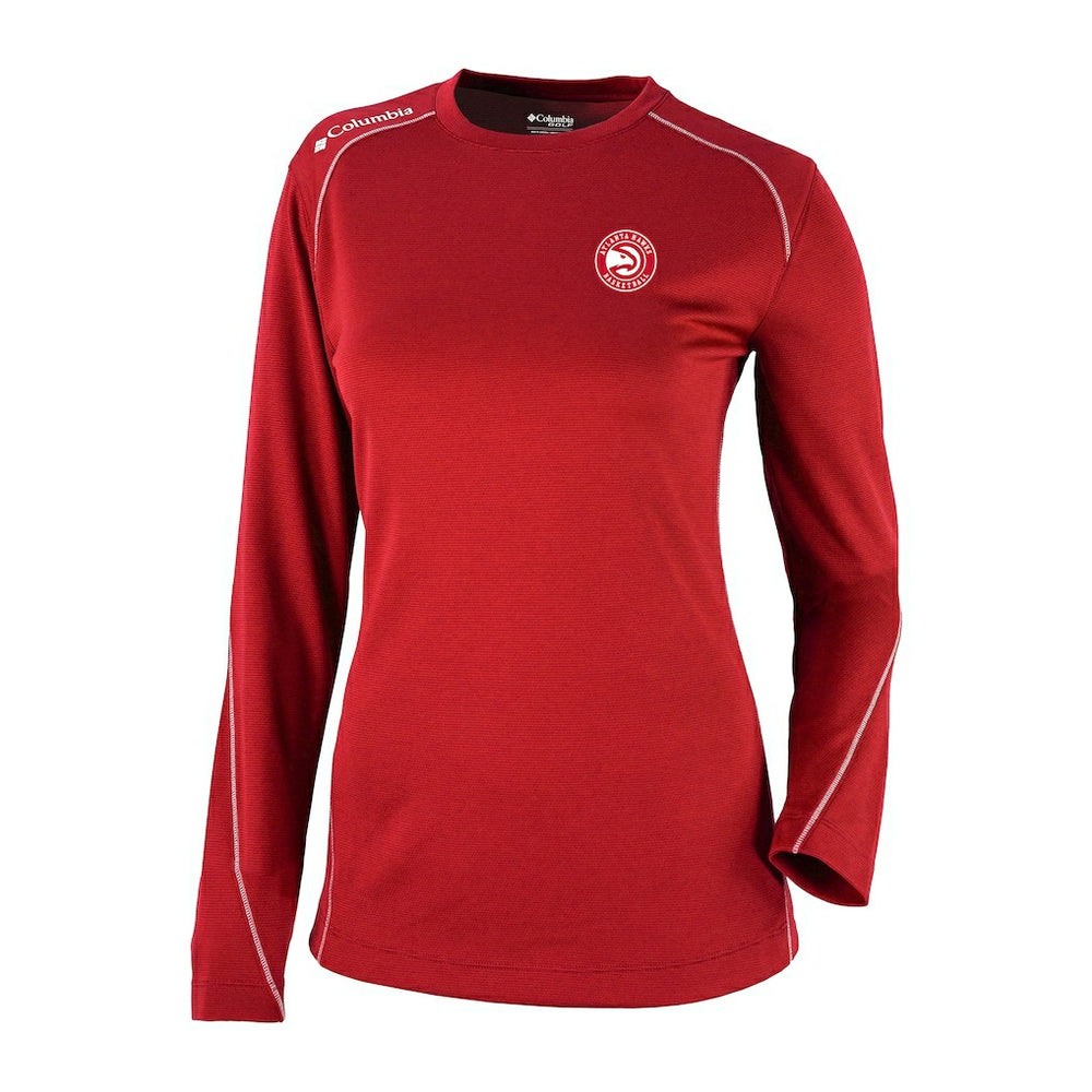 Red Atlanta Hawks Women's Omni-Wick Shotgun Pullover Top | NBA