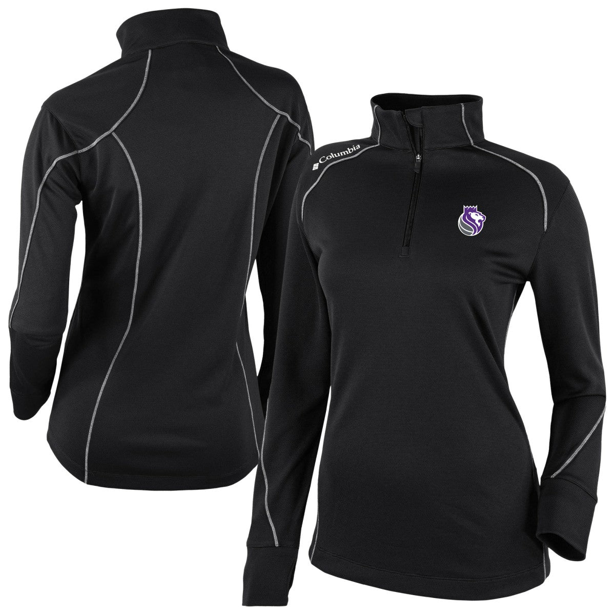 Black Sacramento Kings Women's Omni-Wick Shotgun 2.0 Quarter-Zip Pullover Top | NBA
