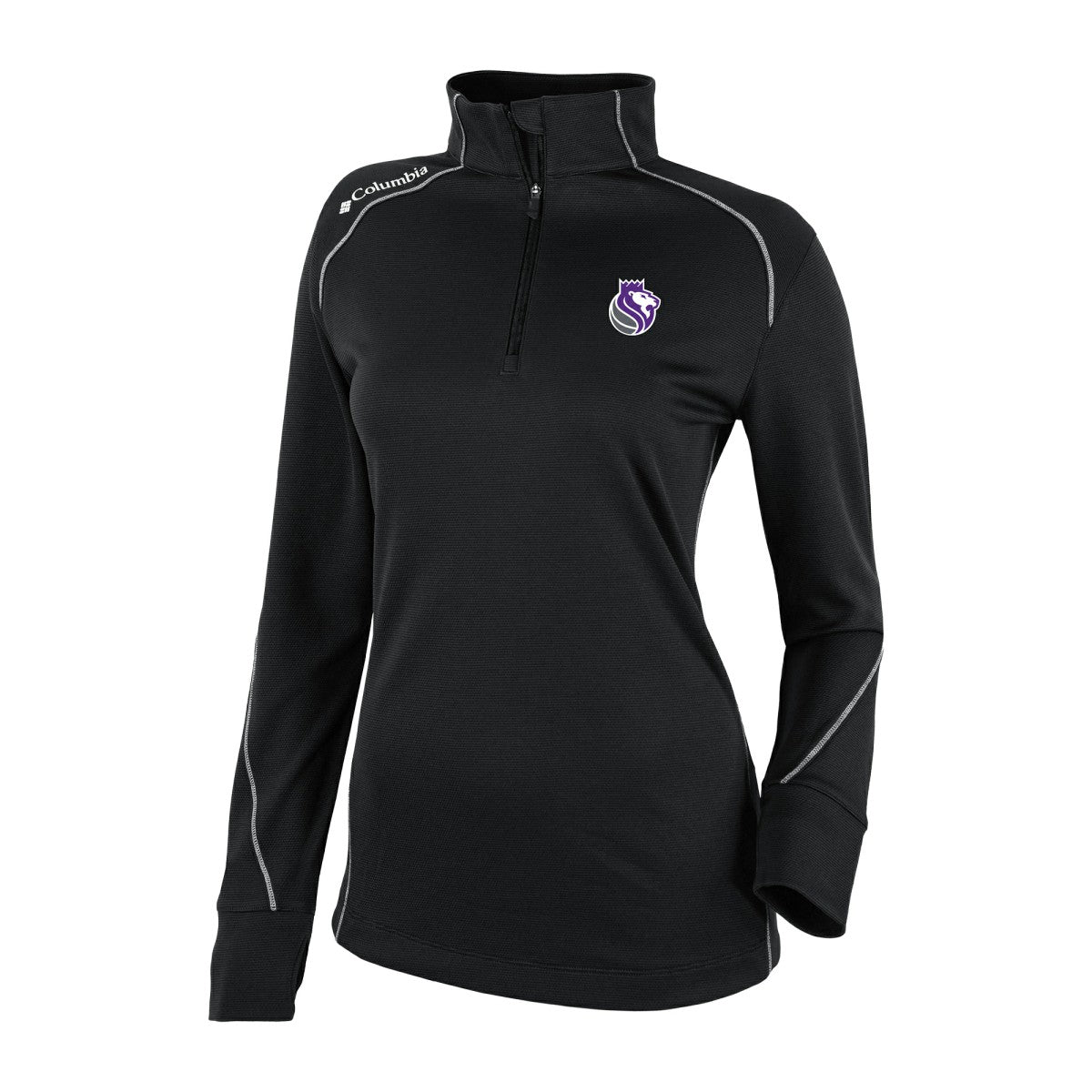 Black Sacramento Kings Women's Omni-Wick Shotgun 2.0 Quarter-Zip Pullover Top | NBA