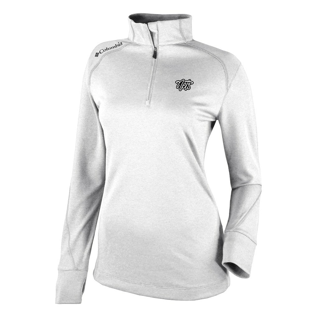 White Brooklyn Nets Women's Omni-Wick Shotgun 2.0 Quarter-Zip Pullover Top | NBA