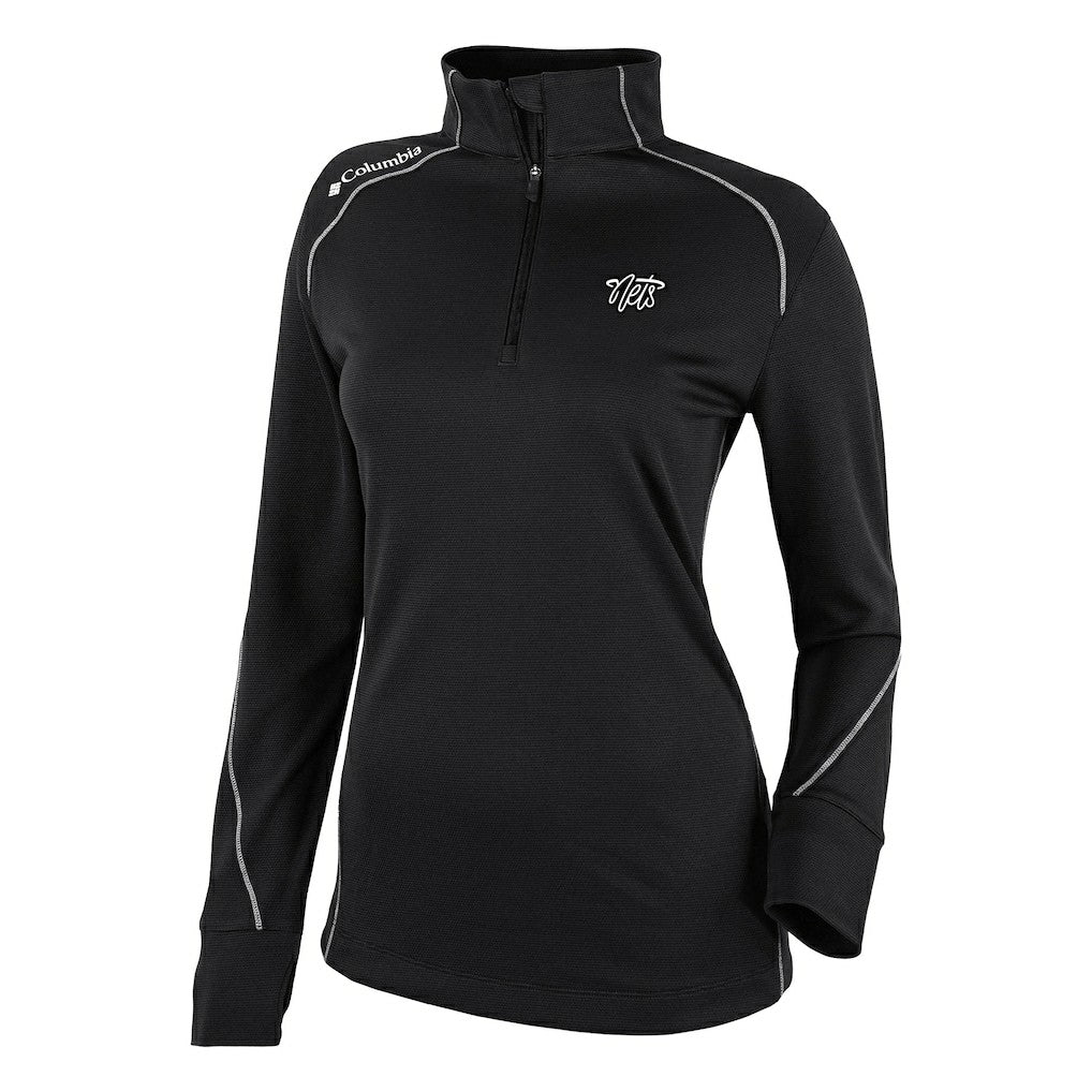 Black Brooklyn Nets Women's Omni-Wick Shotgun 2.0 Quarter-Zip Pullover Top | NBA