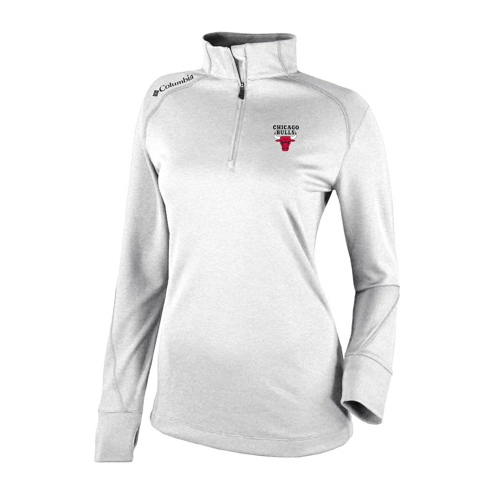 White Chicago Bulls Women's Omni-Wick Shotgun 2.0 Quarter-Zip Pullover Top | NBA